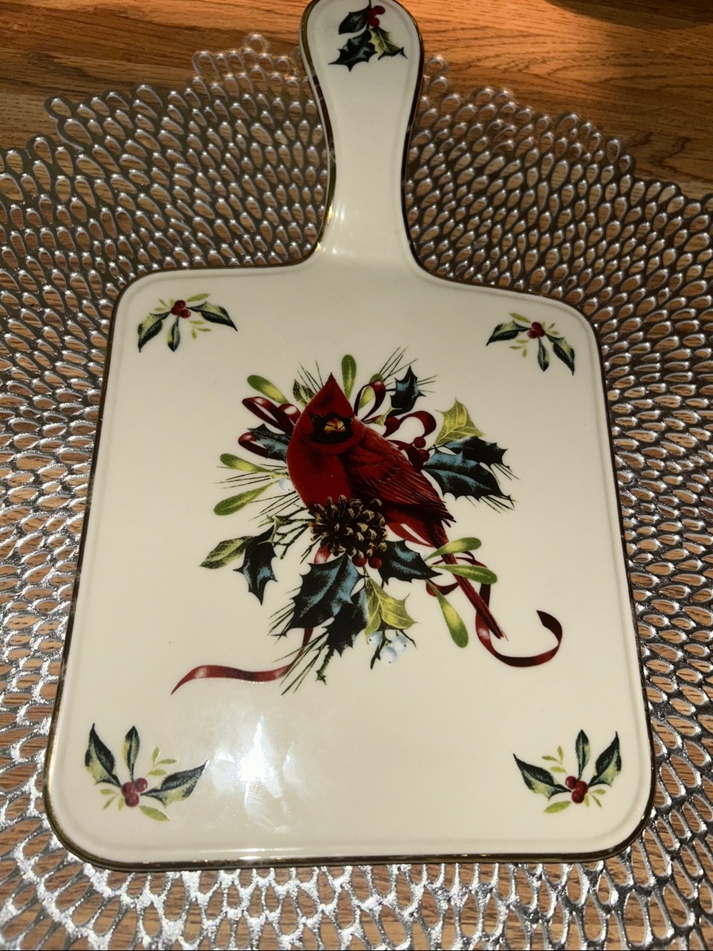Lenox Winter Greetings Cheese Plate